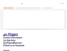 Tablet Screenshot of 40fingersband.com